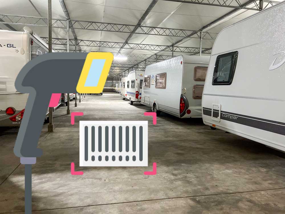 Caravanstalling Software met Barcodes